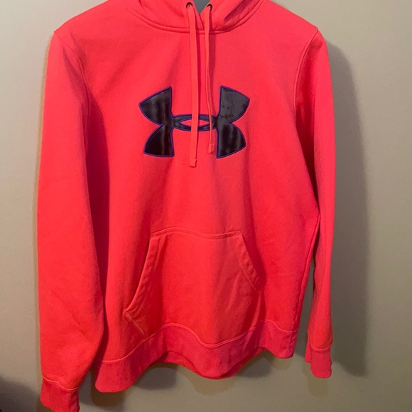 Under Armour Tops - Neon pink and grey Under Armour hoodie